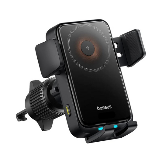 Bezdrátová nabíječka do auta Baseus Wisdom Pro Vent, 15W, 1.67A, černá, znovu zabalená C40381501123-00