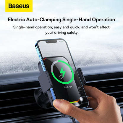 Bezdrátová autonabíječka Baseus Halo, 15W, 1.67A, černá SUDD000001