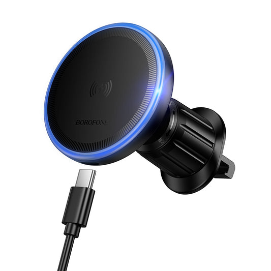 Bezdrátová auto nabíječka Borofone BH224 Flash, 15W, 1.67A, Černá