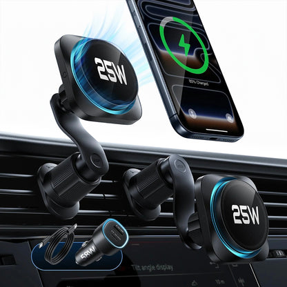 Bezdrátová auto nabíječka ESR, 25W, Černá