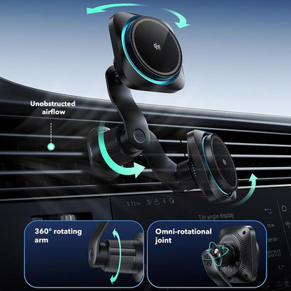 Bezdrátová auto nabíječka ESR, 25W, Černá