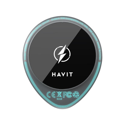 Bezdrátová autonabíječka HAVIT W3036, 15W, 1.67A, černá