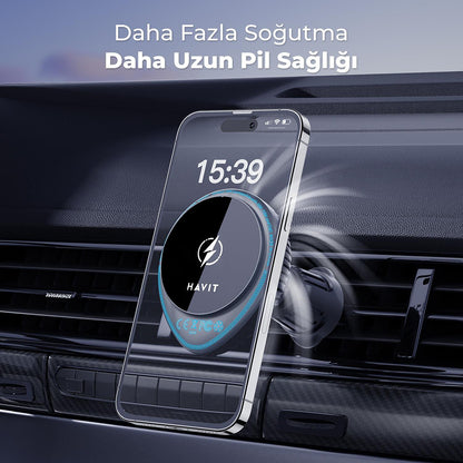 Bezdrátová autonabíječka HAVIT W3036, 15W, 1.67A, černá