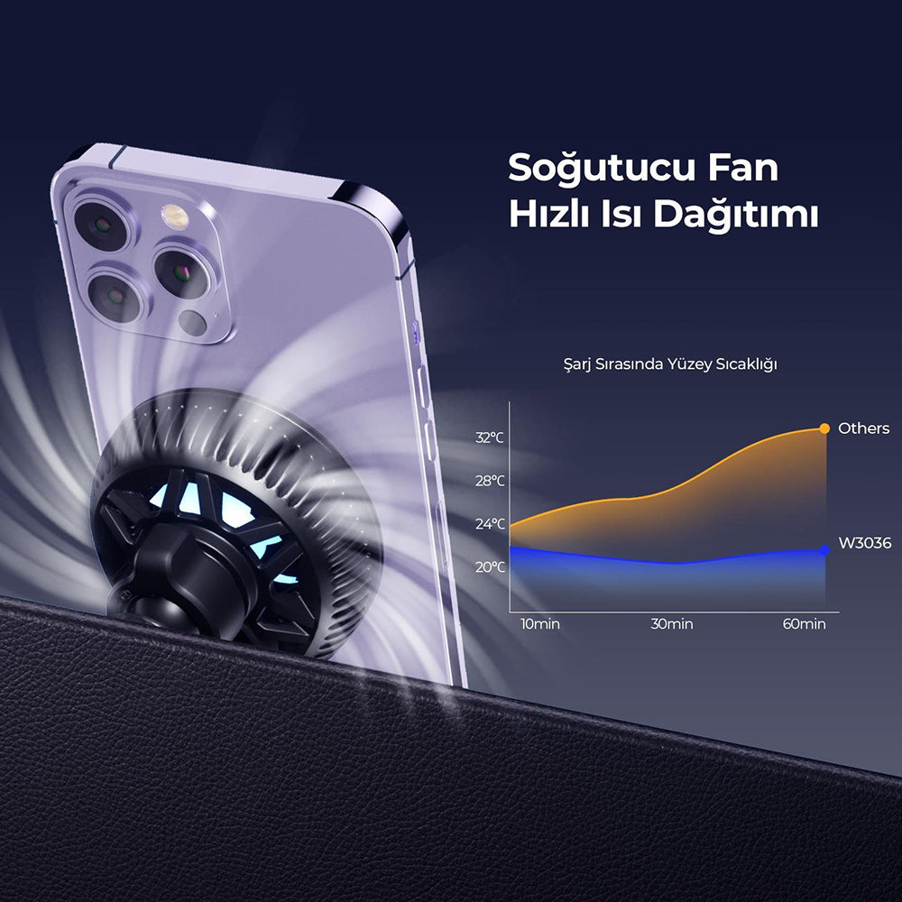 Bezdrátová autonabíječka HAVIT W3036, 15W, 1.67A, černá