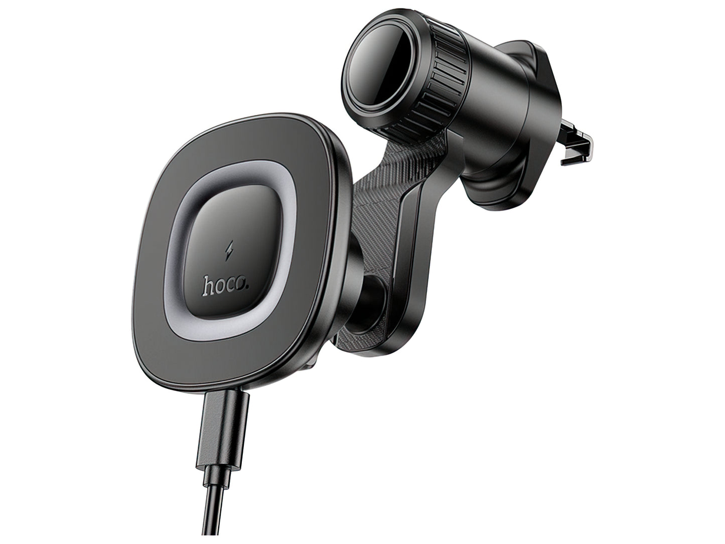 HOCO HW30 Wireless Car Charger, 15W, 1.67A, Black