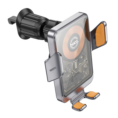 HOCO HW7 Wireless Car Charger, 15W, 1.67A, Black