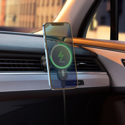 Bezdrátová autonabíječka HOCO CA85, 15W, 1.67A, Černá