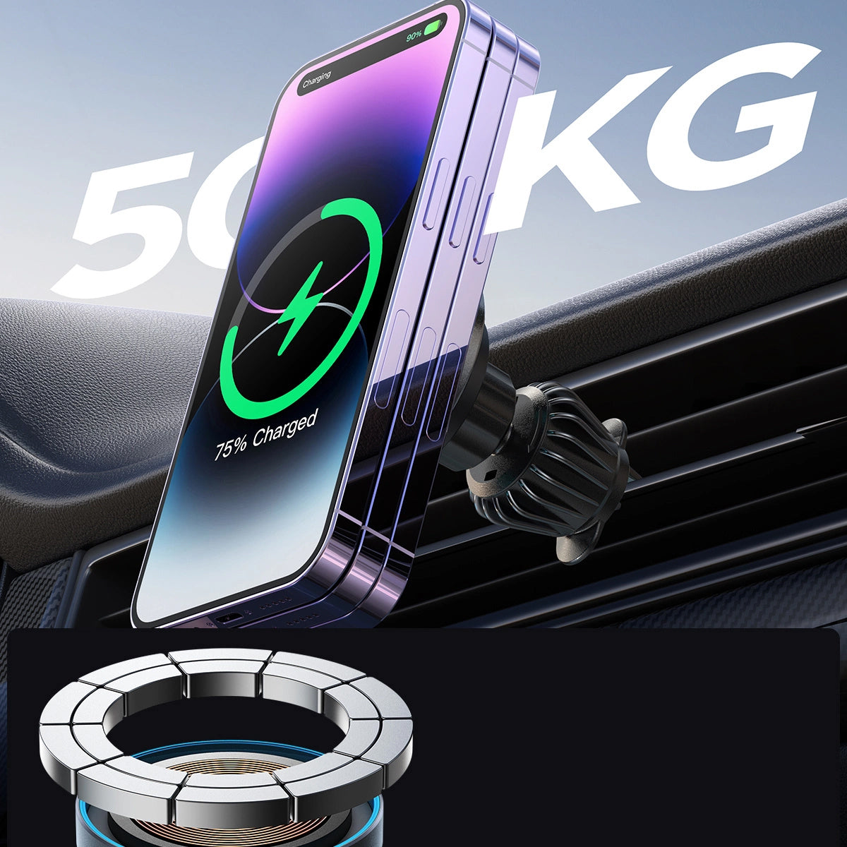 Bezdrátová autonabíječka Joyroom JR-ZS240 Pro, 15W, 1.67A, Černá