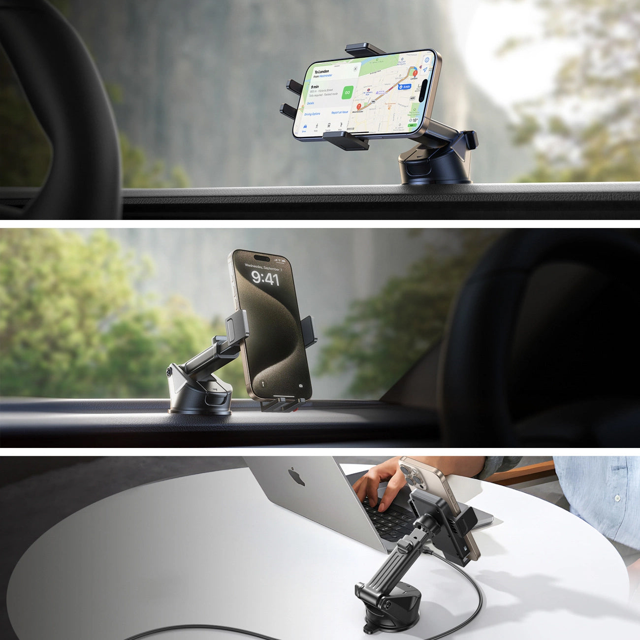 Bezdrátová autonabíječka Joyroom JR-ZS241S, 15W, 1.67A, Černá