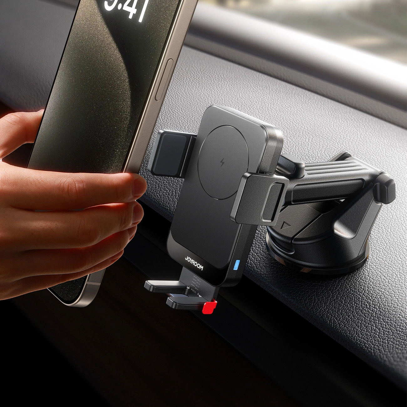 Bezdrátová autonabíječka Joyroom JR-ZS241S, 15W, 1.67A, Černá