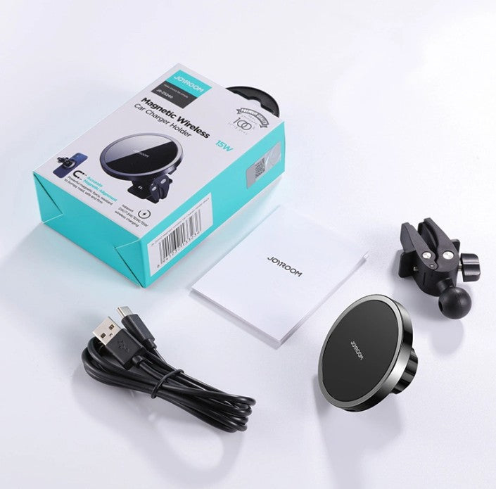 Bezdrátová autonabíječka Joyroom JR-ZS240 Air Vent, 15W, 1.67A, černá