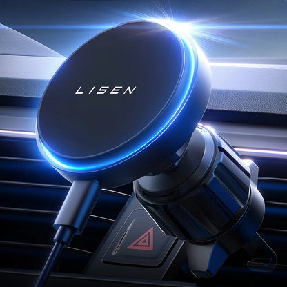 Bezdrátová autoadaptér Lisen, 15W, 1,67A, černá YL0225070006