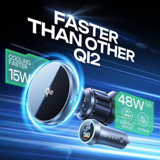 Bezdrátová auto nabíječka Lisen W701, 15W, 1.67A, Černá YL0224060042