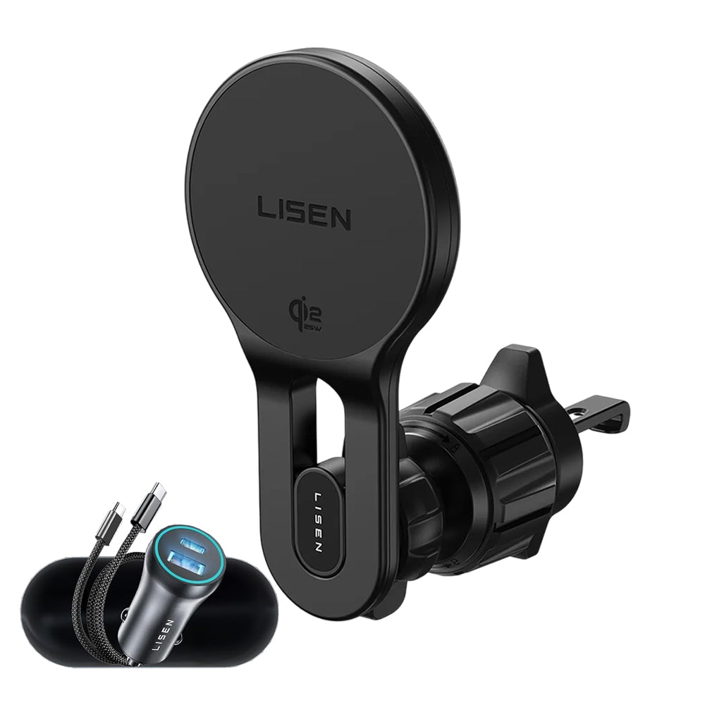 Bezdrátová autoadaptér Lisen W704 Pro, 25W, černá YL0225090003