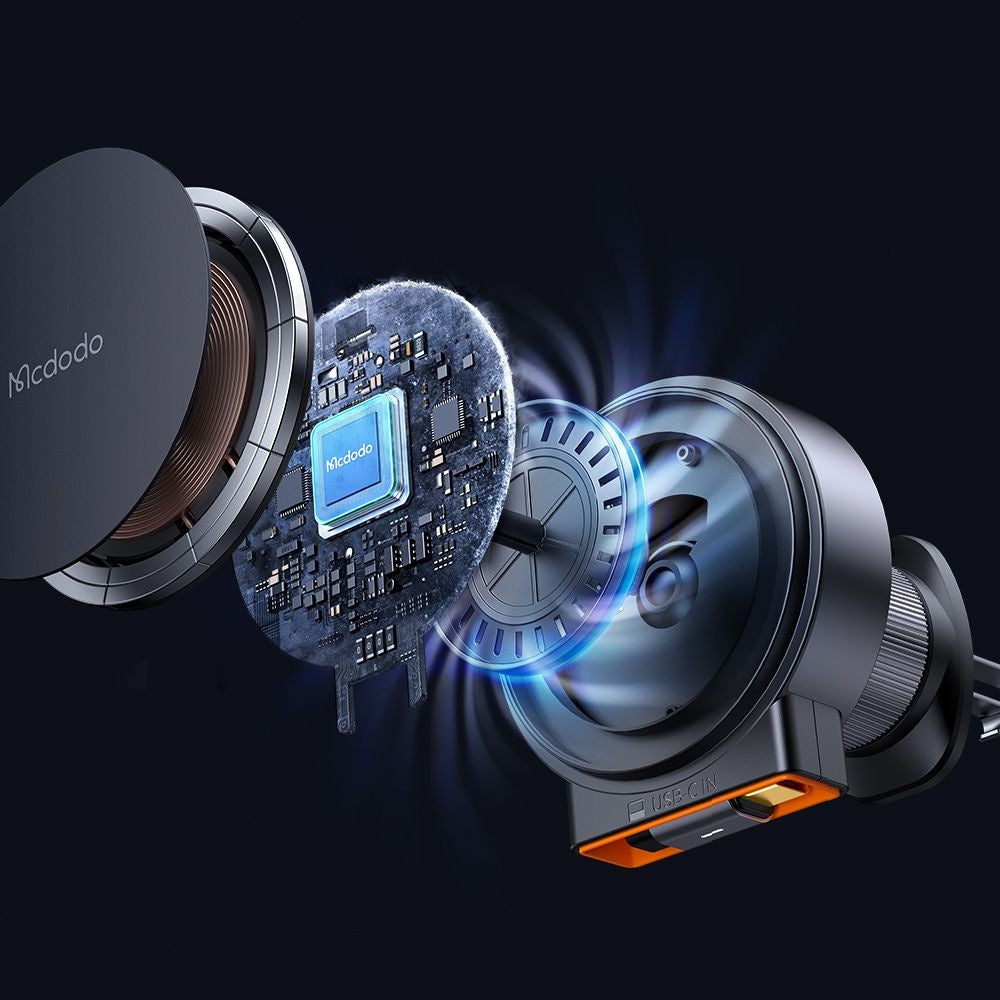 Bezdrátová autonabíječka McDodo CH-0090, 15W, 1.67A, černá