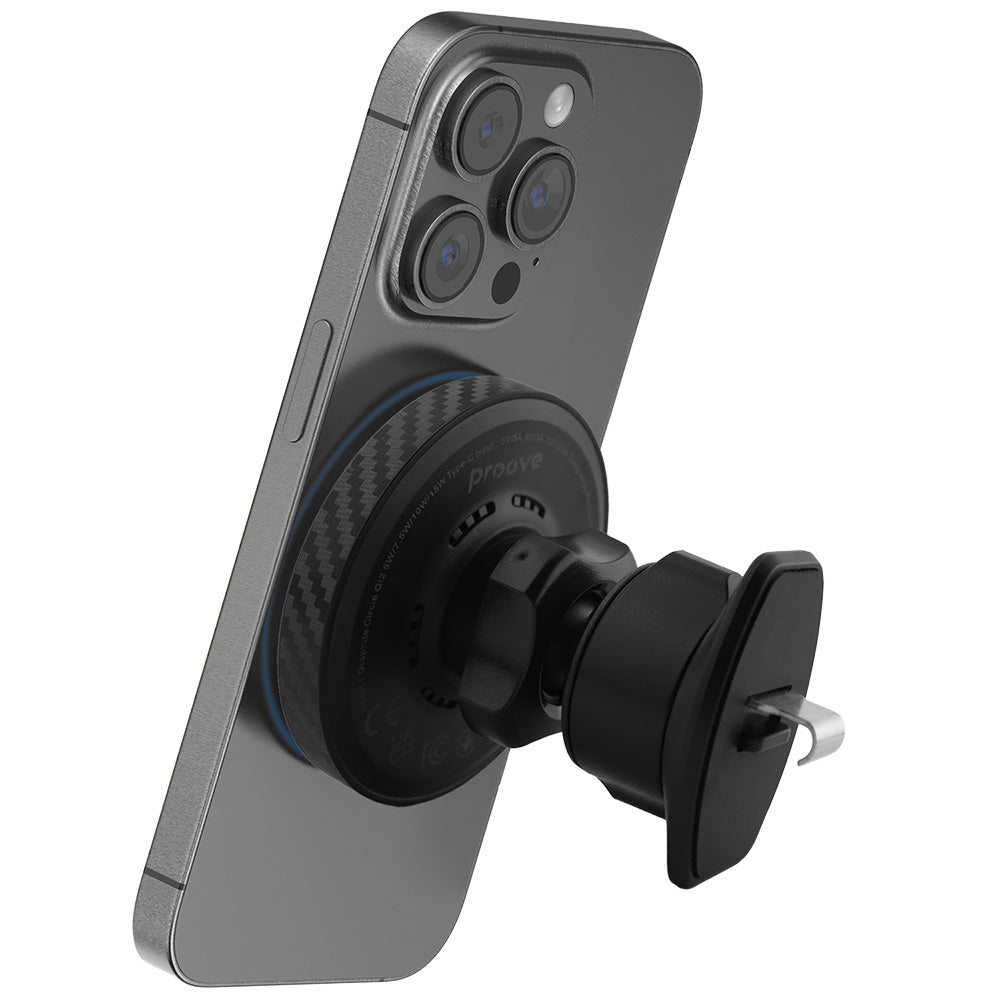 Bezdrátová auto nabíječka Proove Graphite Circle, 15W, 1.67A, Černá WHGC15010001