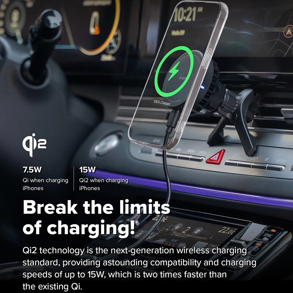 Bezdrátová autonabíječka Ringke, 15W, 1.67A, černá