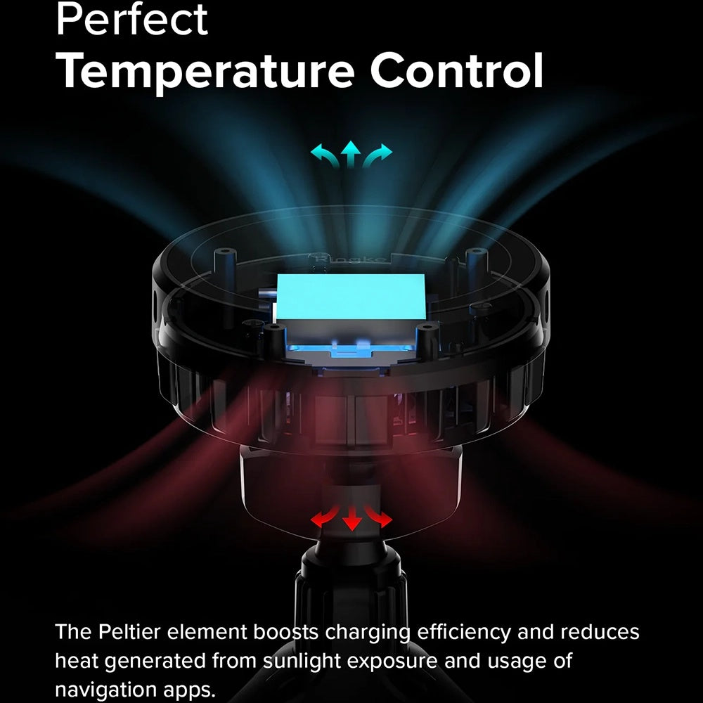Bezdrátová autonabíječka Ringke, 15W, 1.67A, černá