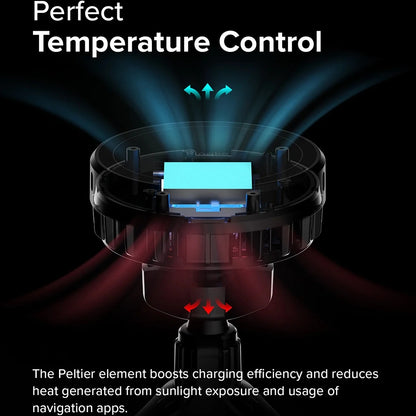 Bezdrátová autonabíječka Ringke, 15W, 1.67A, černá
