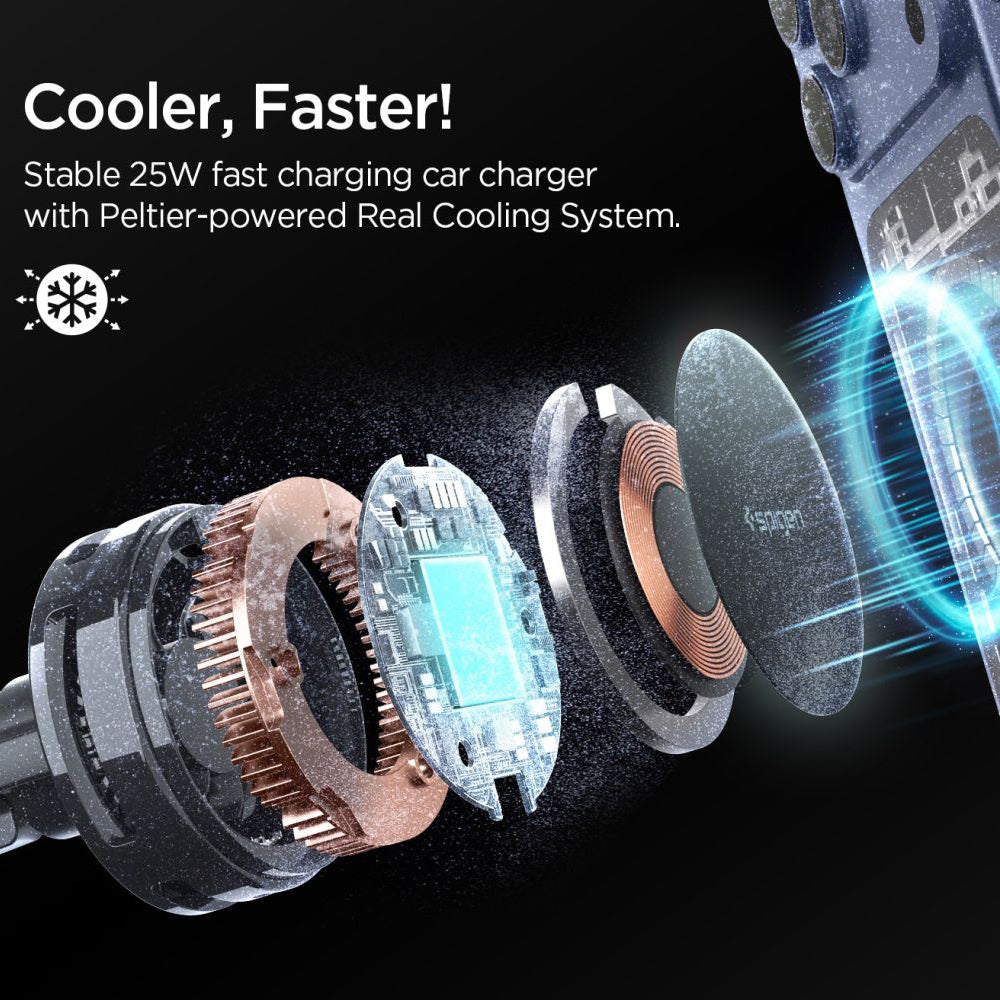 Bezdrátová autonabíječka Spigen Essential, 25W, 1.67A, Černá