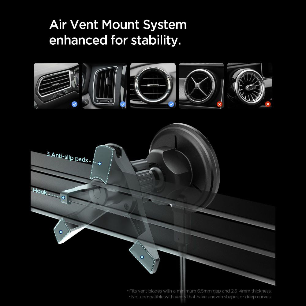 Bezdrátová autonabíječka Spigen EV15MAQ Essential, 15W, 1.67A, Černá ACP10513