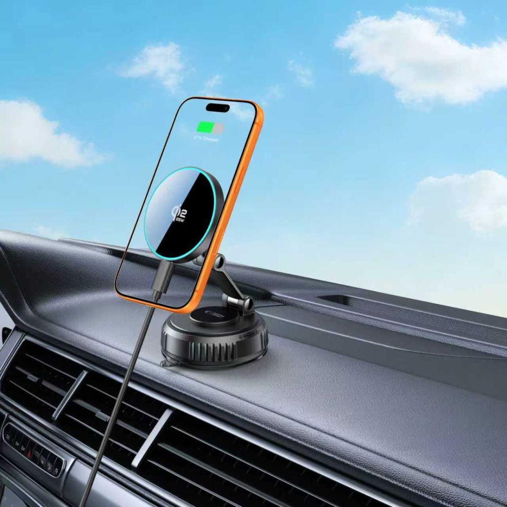 Tech-Protect MM25W-V8 Wireless Car Charger, 25W, Black