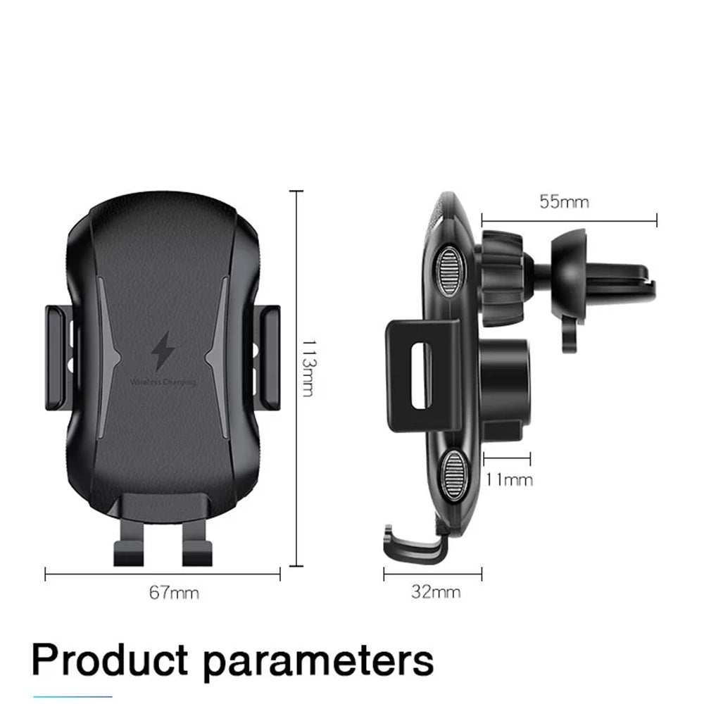 Bezdrátová autonabíječka Techsuit CAPD032 Premium, 10W, 1.1A, černá