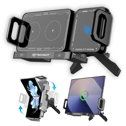 Bezdrátová auto nabíječka Techsuit SW1 ModoDock, 15W, 1.67A, Černá