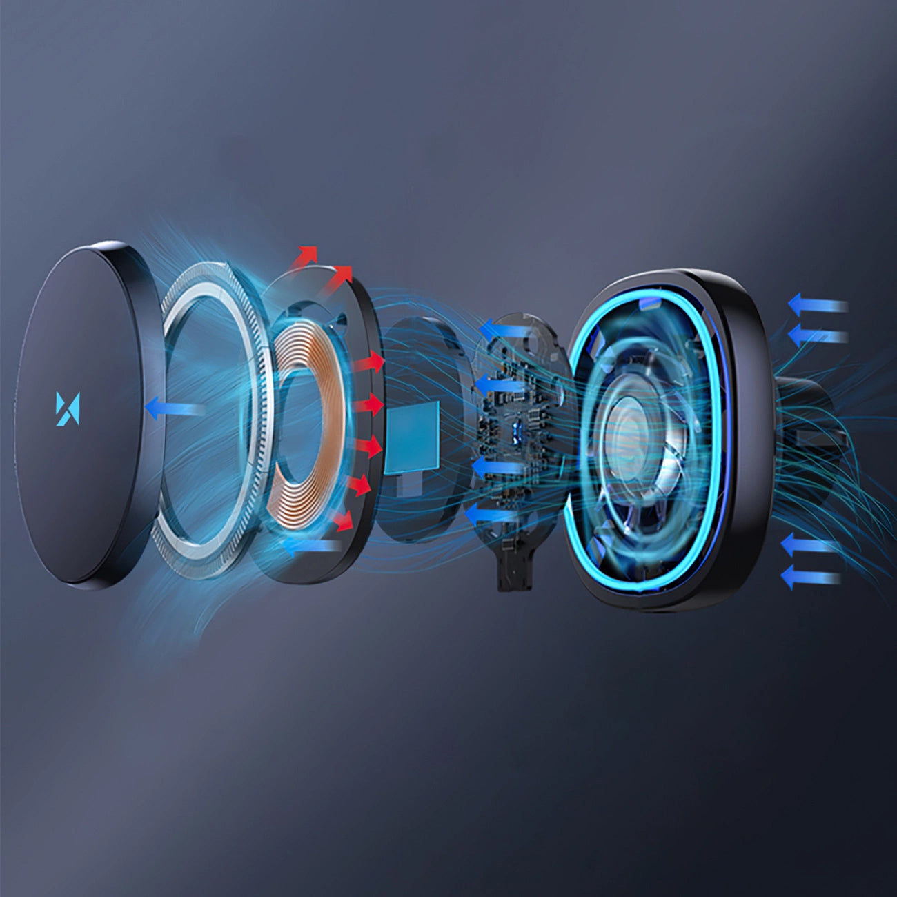 Bezdrátová autonabíječka WZK WCT5-Q6S2Y, 15W, 1.67A, Černá