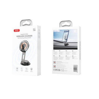 Bezdrátová autonabíječka XO Design CX036, 15W, 1.67A, Černá