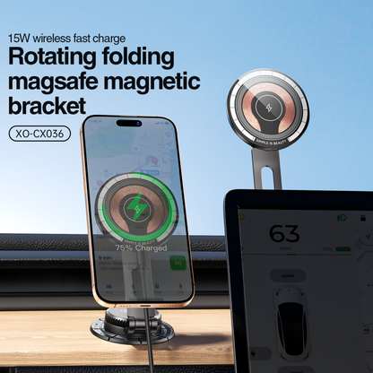 Bezdrátová autonabíječka XO Design CX036, 15W, 1.67A, Černá