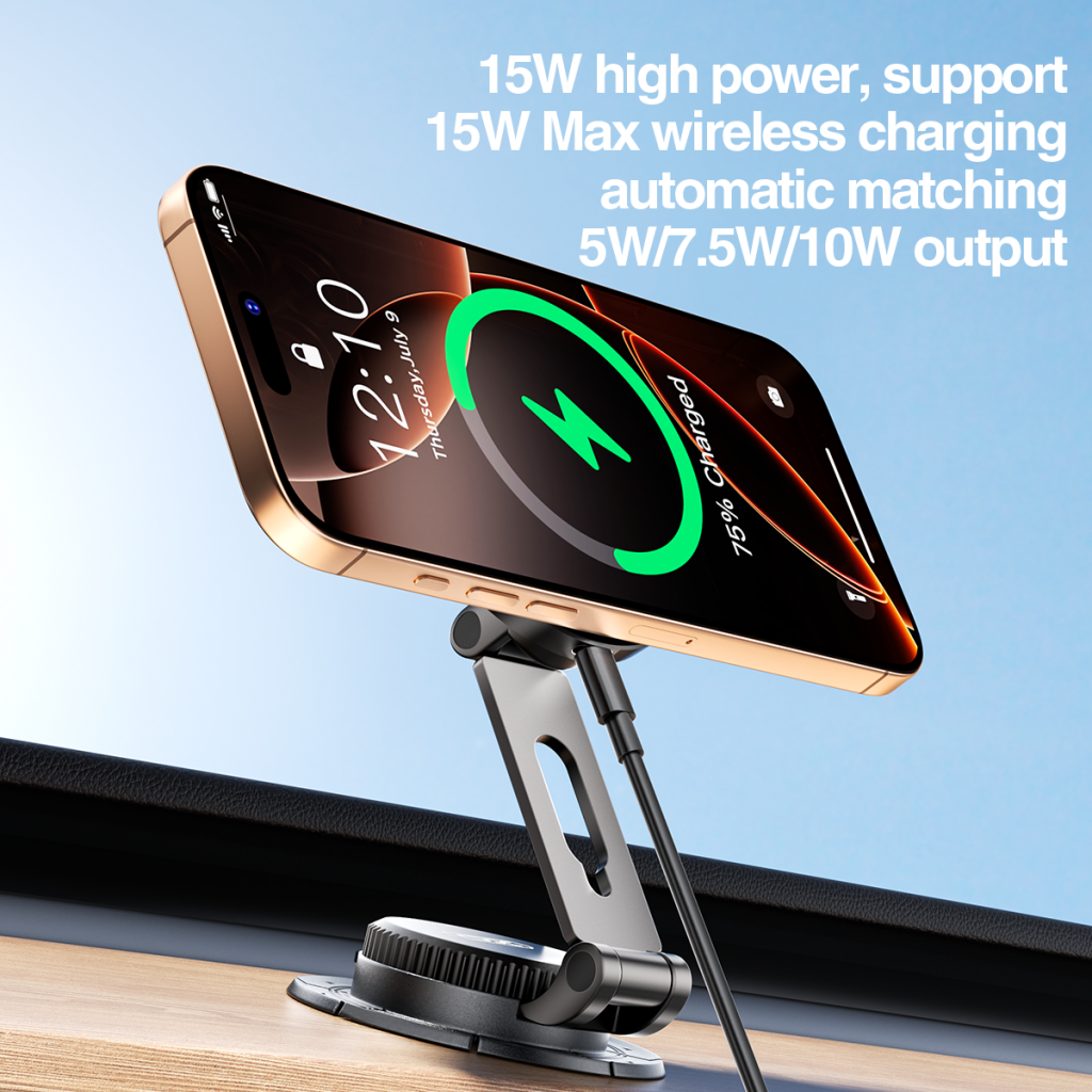 Bezdrátová autonabíječka XO Design CX036, 15W, 1.67A, Černá