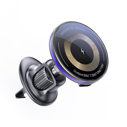 Bezdrátová auto nabíječka Yesido C308, 15W, 1.67A, Černá