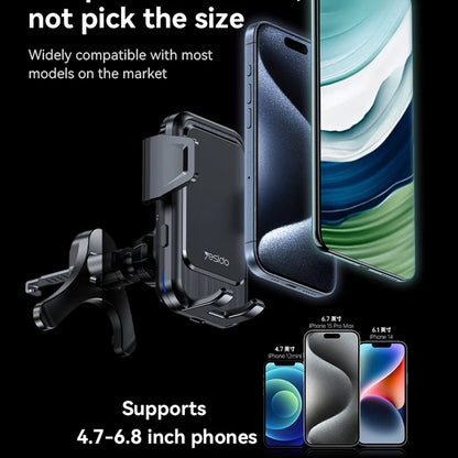 Bezdrátová autonabíječka Yesido C312, 15W, 1.67A, Černá