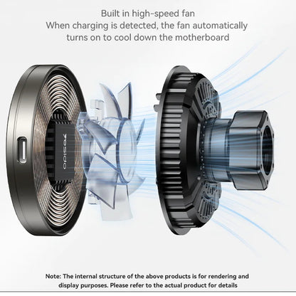 Bezdrátová autonabíječka Yesido C315, 15W, 1.67A, černá