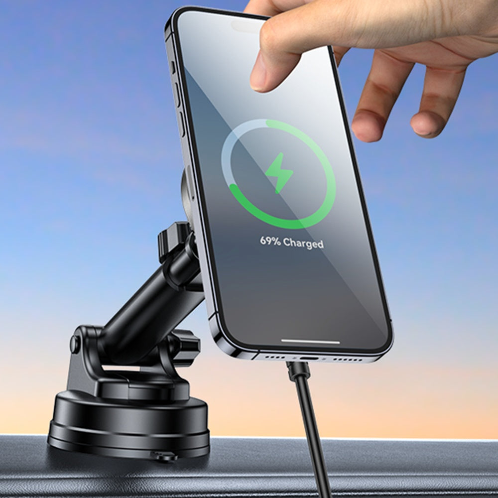 Bezdrátová auto nabíječka Yesido DS30, 15W, 1.67A, Černá