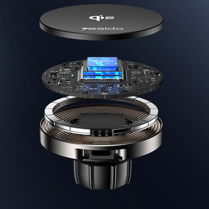 Bezdrátová auto nabíječka Yesido DS30, 15W, 1.67A, Černá