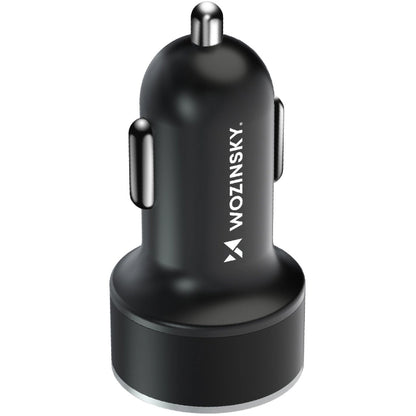 Nabíječka do auta WZK WDCCAC, 36W, 3A, 1 x USB-A - 1 x USB-C, černá 