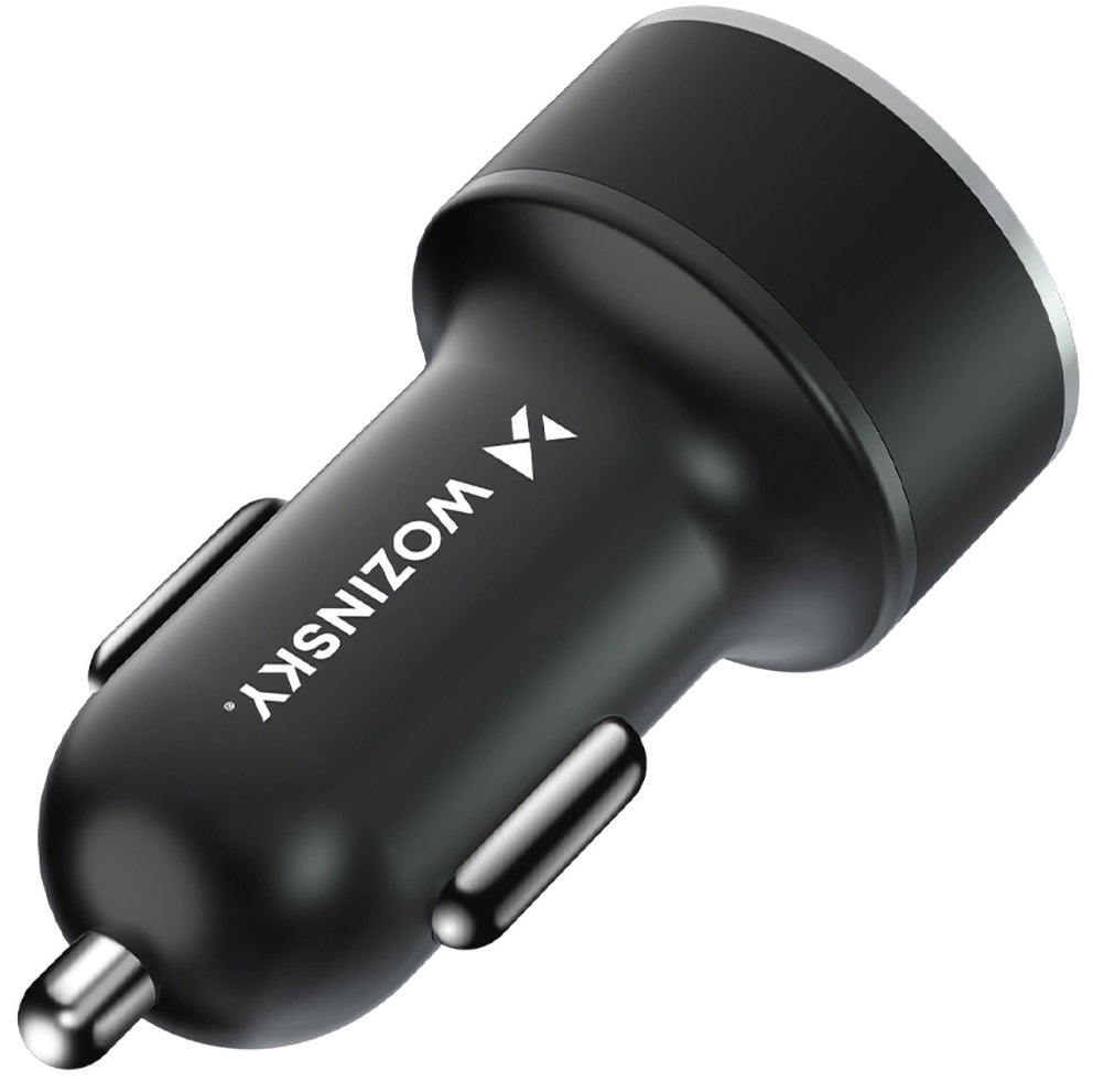 Nabíječka do auta WZK WDCCAC, 36W, 3A, 1 x USB-A - 1 x USB-C, černá 