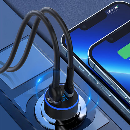 Nabíječka do auta WZK WDCCAC, 36W, 3A, 1 x USB-A - 1 x USB-C, černá 