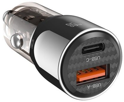 Autonabíječka XO Design CC58, 95W, 3.25A, 1 x USB-A - 1 x USB-C, Černá