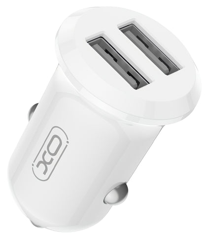 Auto nabíječka XO Design CC67, 12W, 2.4A, 2 x USB-A, Bílá