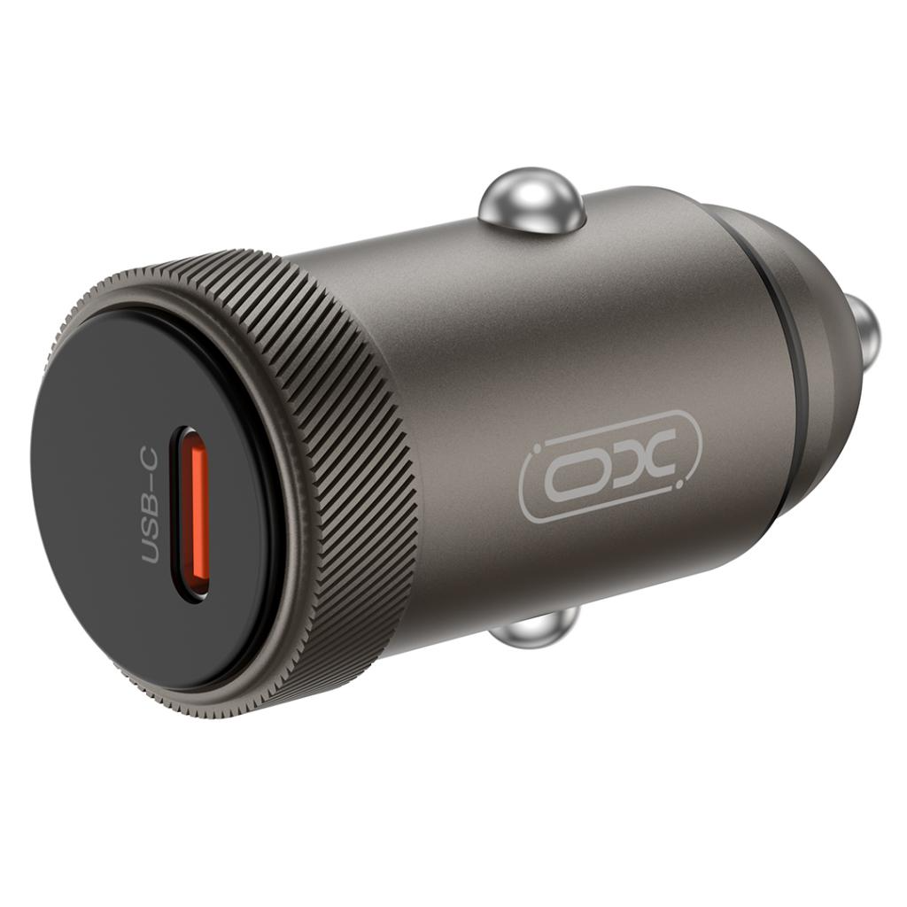 Auto nabíječka XO Design CC70, 30W, 3A, 1 x USB-C, Černá