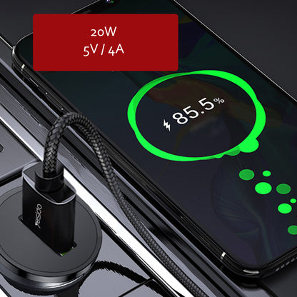 Auto nabíječka Yesido Y38, 18W, 3A, 1 x USB-A, Černá