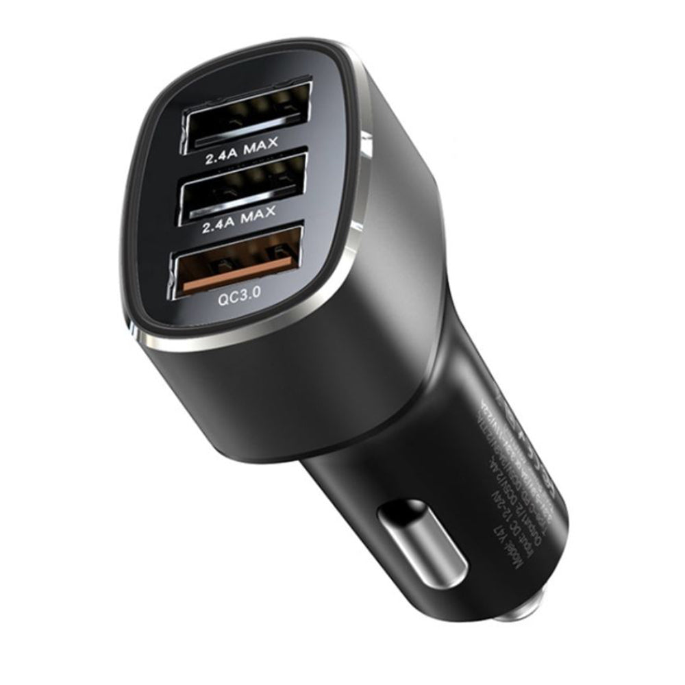 Auto nabíječka Yesido Y46, 42W, 3A, 3 x USB-A, Černá