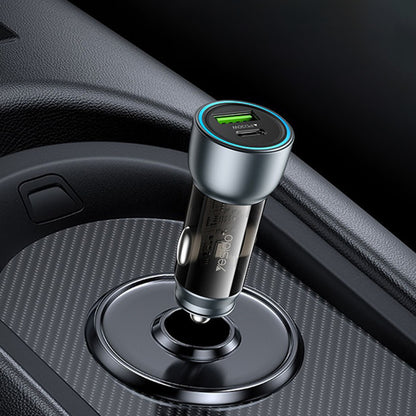 Auto nabíječka Yesido Y49, 30W, 3A, 1 x USB-A - 1 x USB-C, Šedá