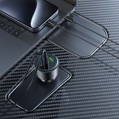 Auto nabíječka Yesido Y59, 200W, 5A, 1 x USB-A - 2 x USB-C, Černá