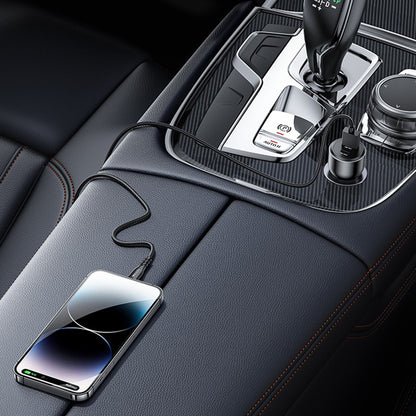 Auto nabíječka Yesido Y65, 100W, 5A, 1 x USB-A - 1 x USB-C, Černá
