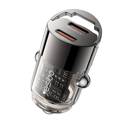 Autonabíječka Yesido Y69, 30W, 3A, 2 x USB-C, Černá