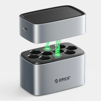 Nabíječka baterií Orico EV8, AA, šedá